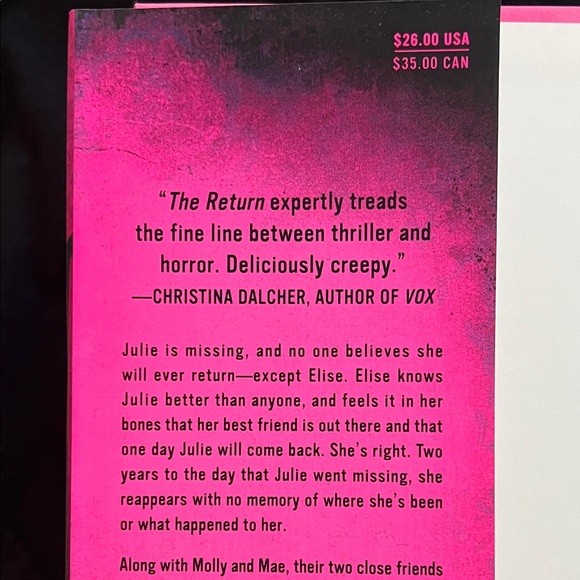 The Return Rachel Harrison Hardcover Book - Picture 4 of 5